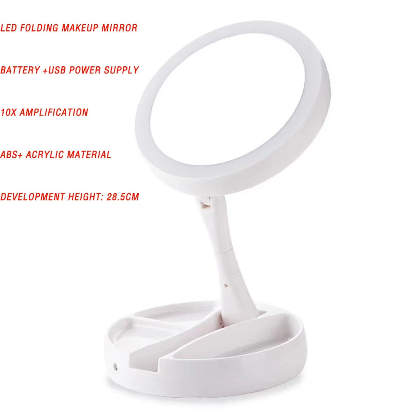 Specchio da trucco con LED