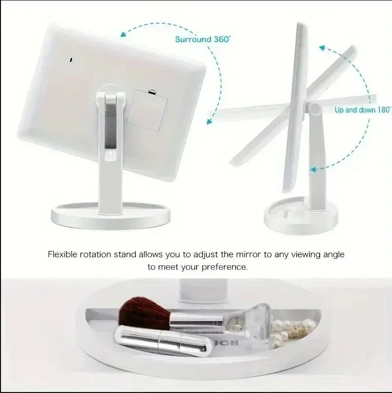 Specchio da trucco con LED